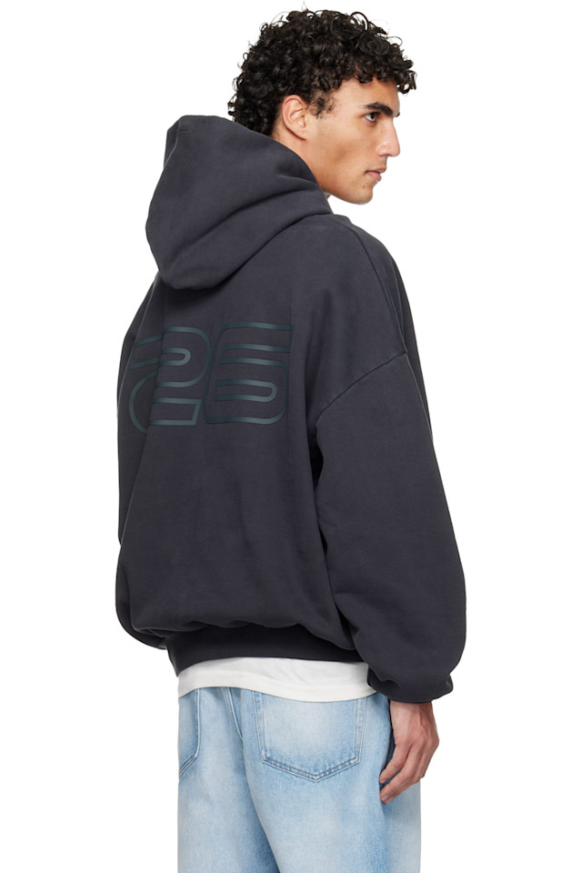 Fear Of God Essentials Черная праздничная толстовка из плотного флиса в стиле 90-х — фото 3
