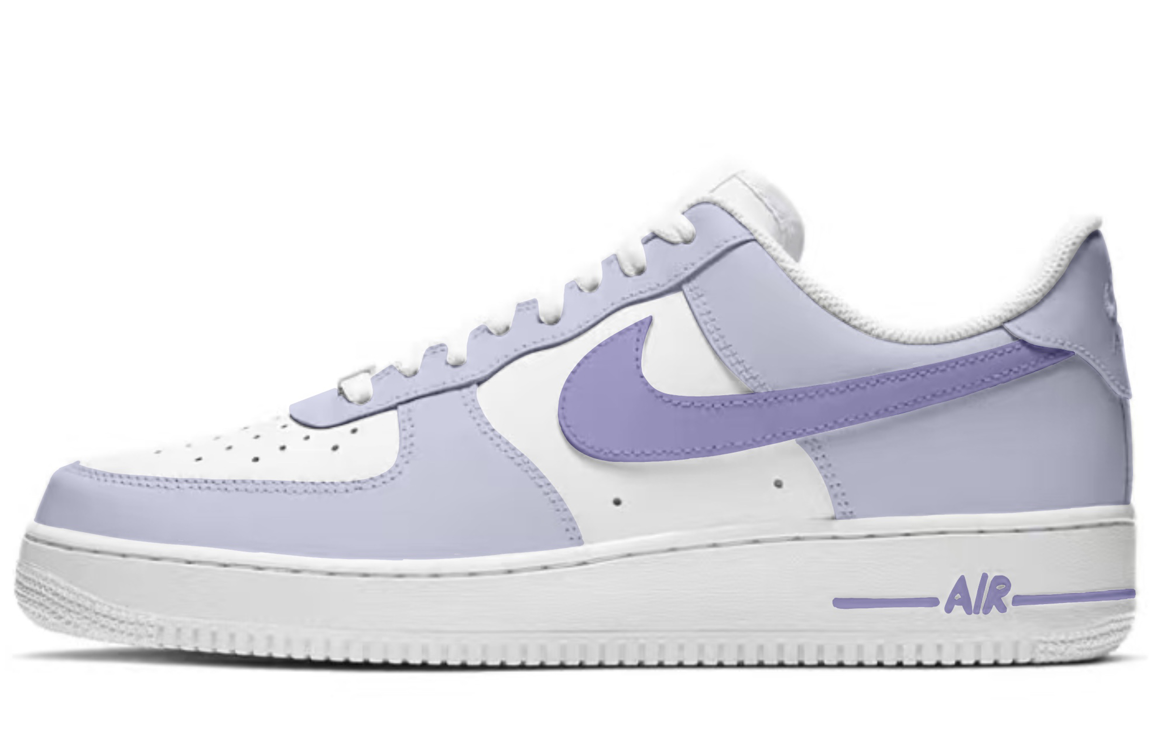 

Nike Кроссовки Air Force 1 с низким верхом, противоскользящие, износостойкие, для скейтбординга, мужские, белые, фиолетовые