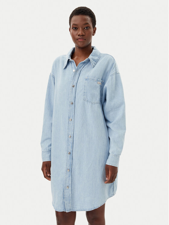 

Джинсовое платье свободного кроя J20J225172 Calvin Klein Jeans, синий
