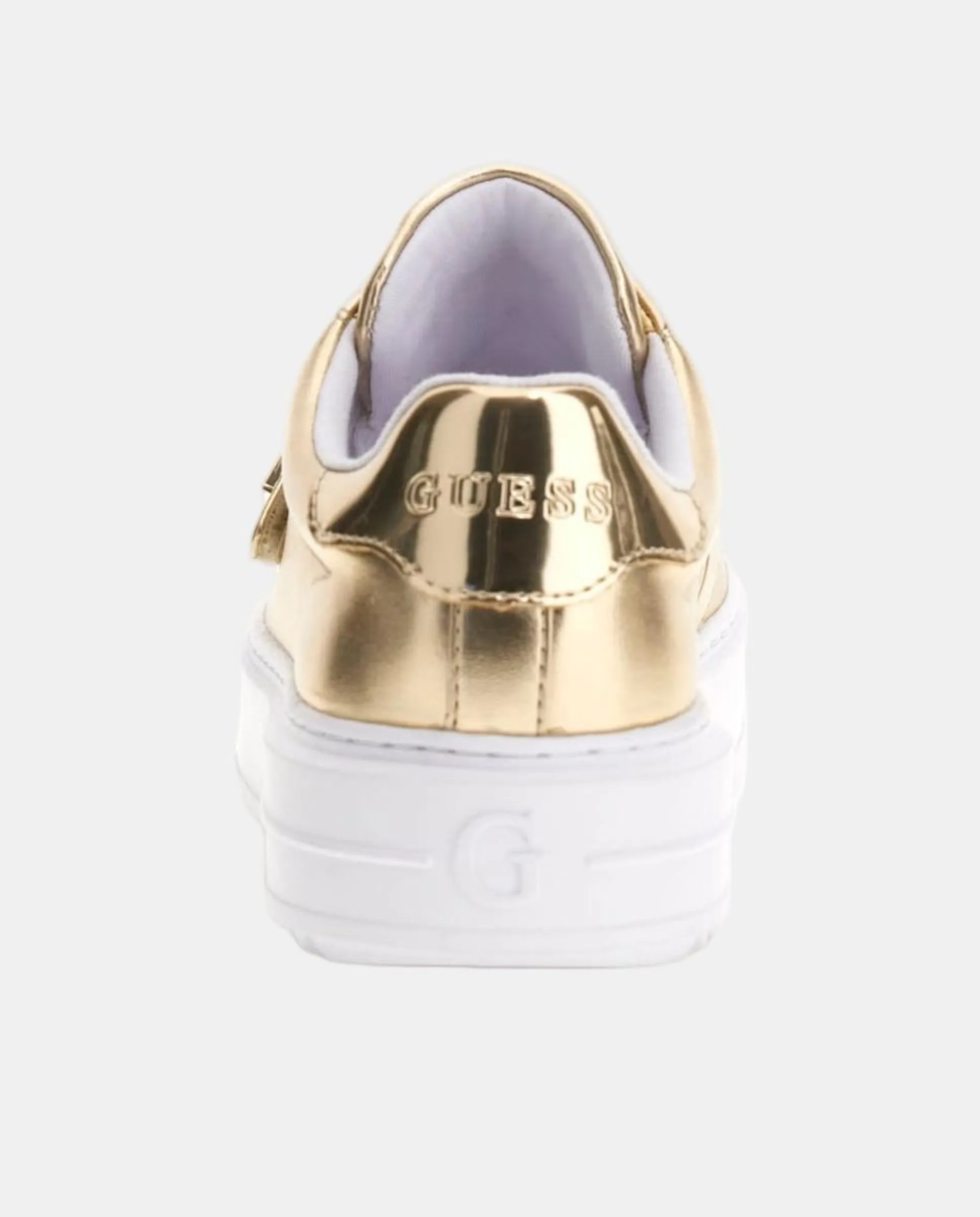 Женские кеды Drift из искусственной кожи со шнурками Guess, золотой — фото 4
