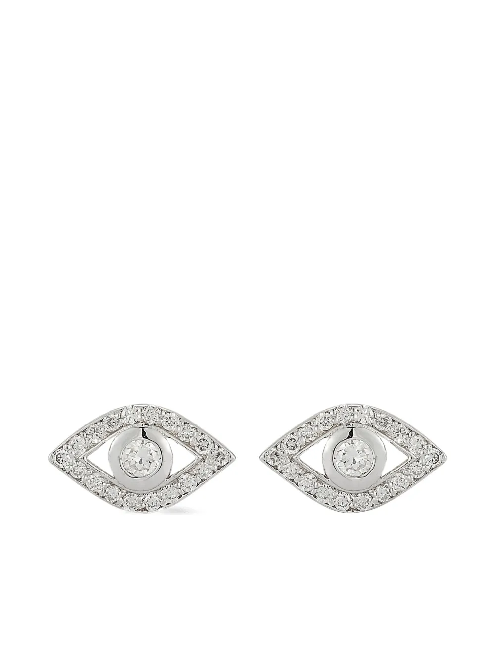 

Серьги evil eye с бриллиантами Mateo, серебяный