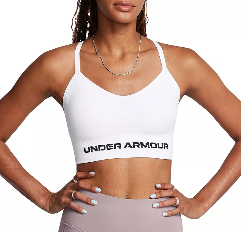 

Женский бесшовный спортивный бюстгальтер Under Armour Vanish, белый/черный