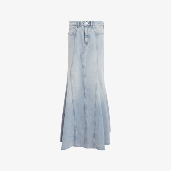 

Длинная джинсовая юбка Alma с панелями Allsaints, индиго