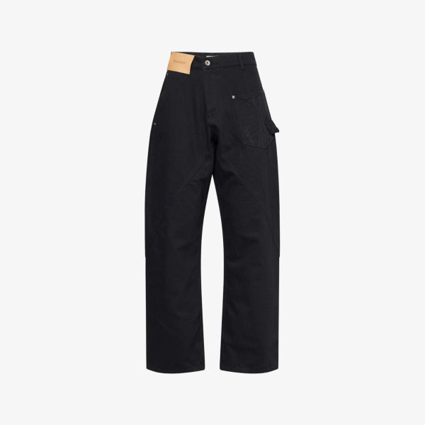 

Джинсы с широкими штанинами Twisted workwear Jw Anderson, черный