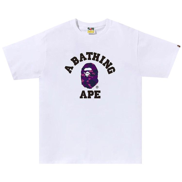 

Футболка BAPE Color Camo College Tee, White/Purple