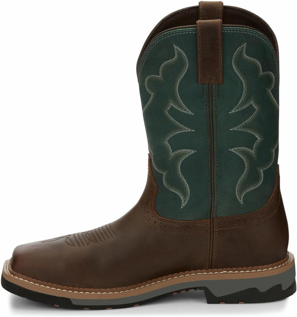 Мужские ботинки Justin Men's Boot Barn Carbide водонепроницаемые западные с композитным носком - Mj2205, коричневый — фото 3
