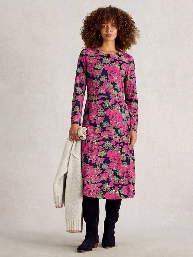 

Платье Madeline из джерси с абстрактным принтом White Stuff, Pink/Multi