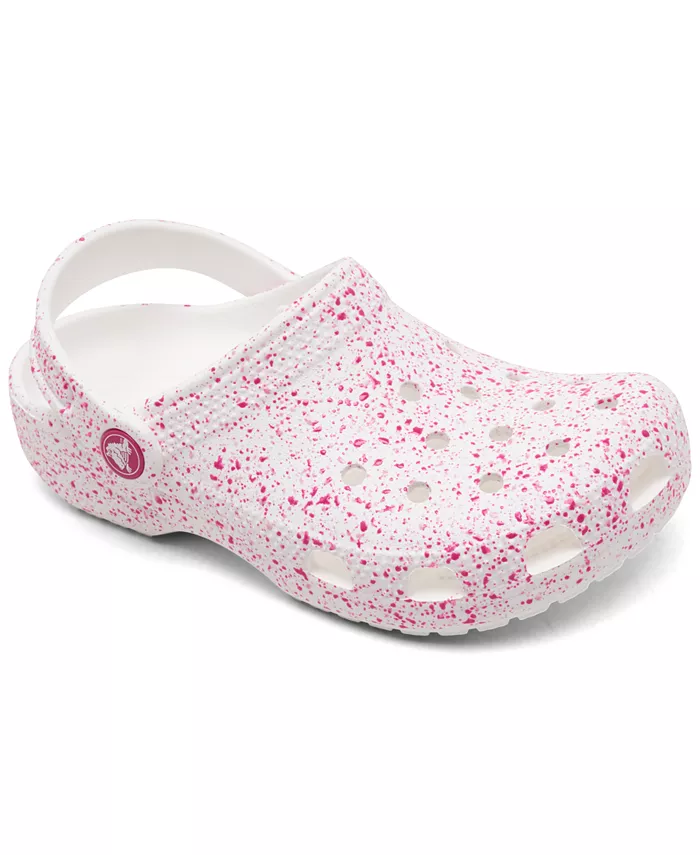 

Детские классические кроксы с брызгами краски Finish Line Crocs, мультиколор