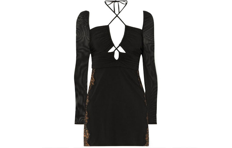 

Self-portrait Self Portrait Платье с длинными рукавами, женское, черное, короткое