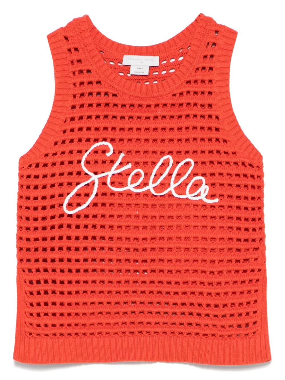 

Топ рыхлой вязки Stella McCartney Kids, оранжевый