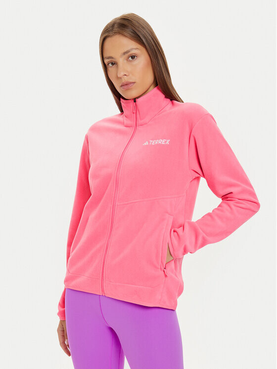 

Флисовая куртка стандартного кроя Adidas, розовый