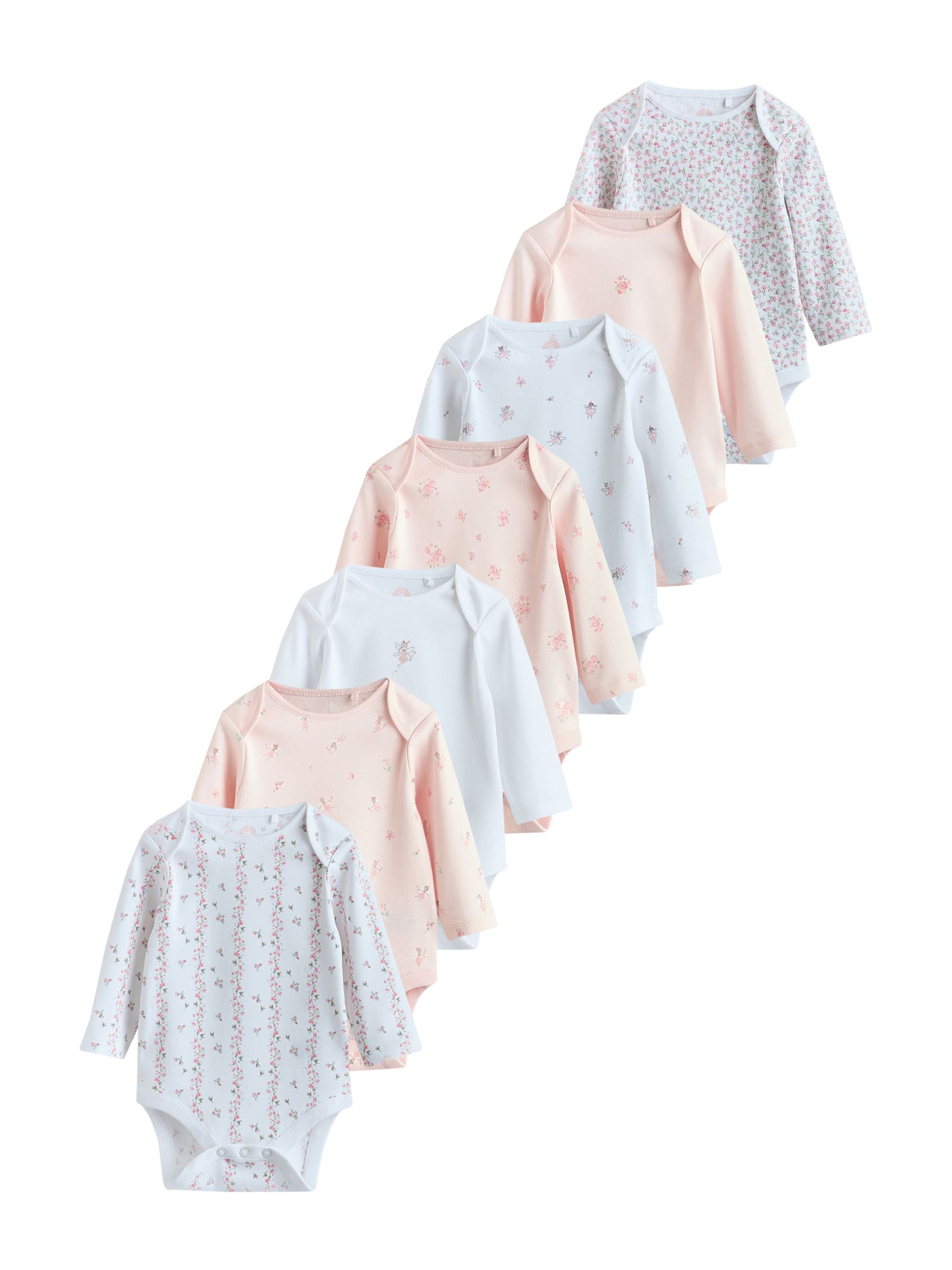 

Next Комбинезон/боди в пастельно-голубом, розовом, пастельно-розовом