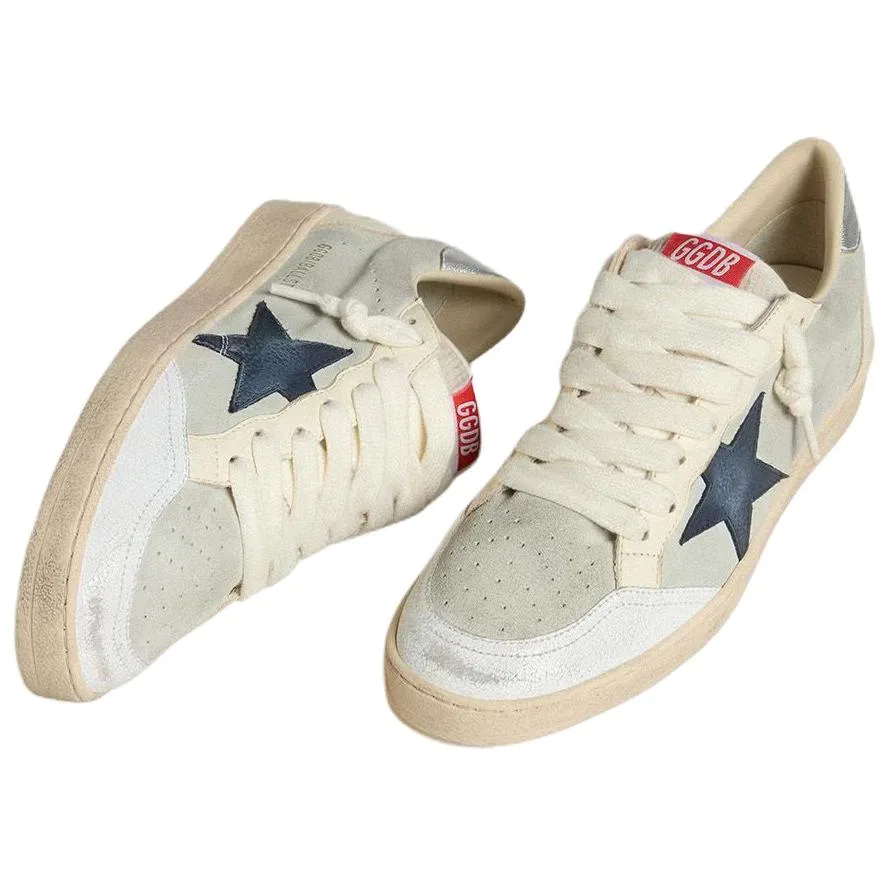 Кроссовки кожаные Golden Goose Ball Star Low серые — фото 4