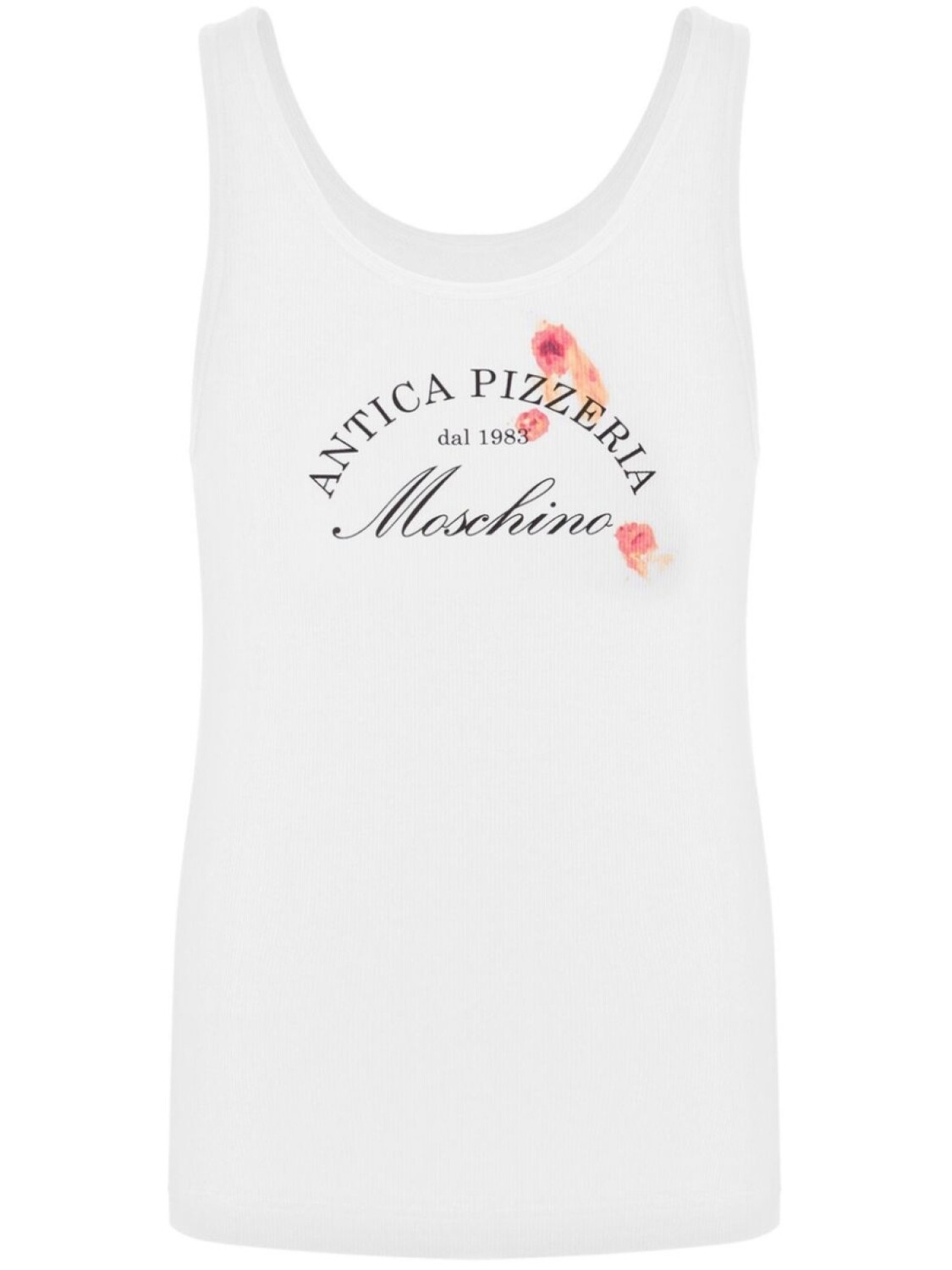 

Moschino топ с надписью, белый