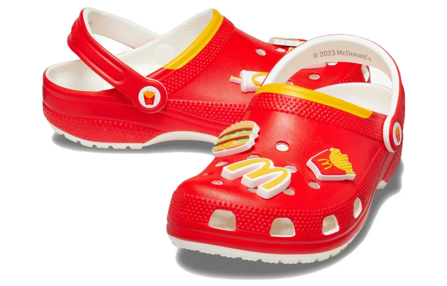 Crocs Classic 209858-90H Clog Red McDonald's Casual Shoes JAX1245