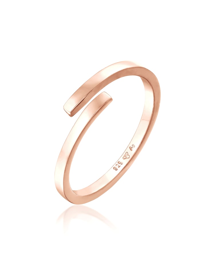 

Elli Кольцо из серебра 925 пробы с отделкой из розового золота