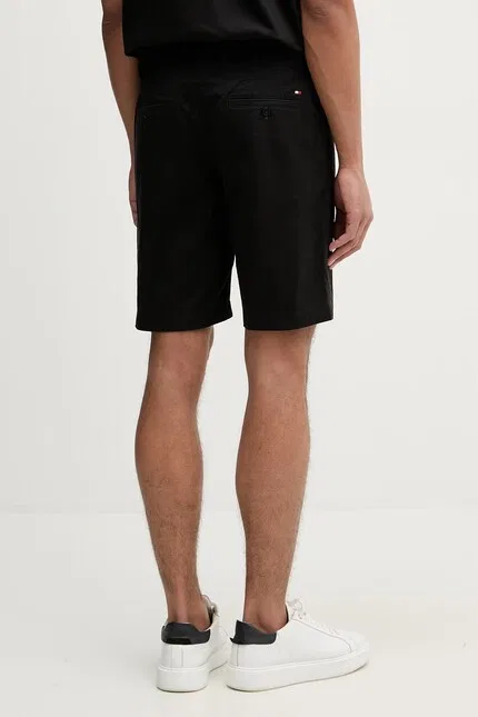 Шорты из хлопка с эластаном slim fit Tommy Hilfiger, черный — фото 3