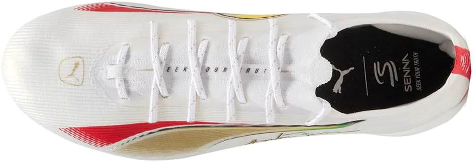 Мужские футбольные бутсы PUMA Ultra 5 Ultimate Senna для твердого грунта - белые, белый — фото 4