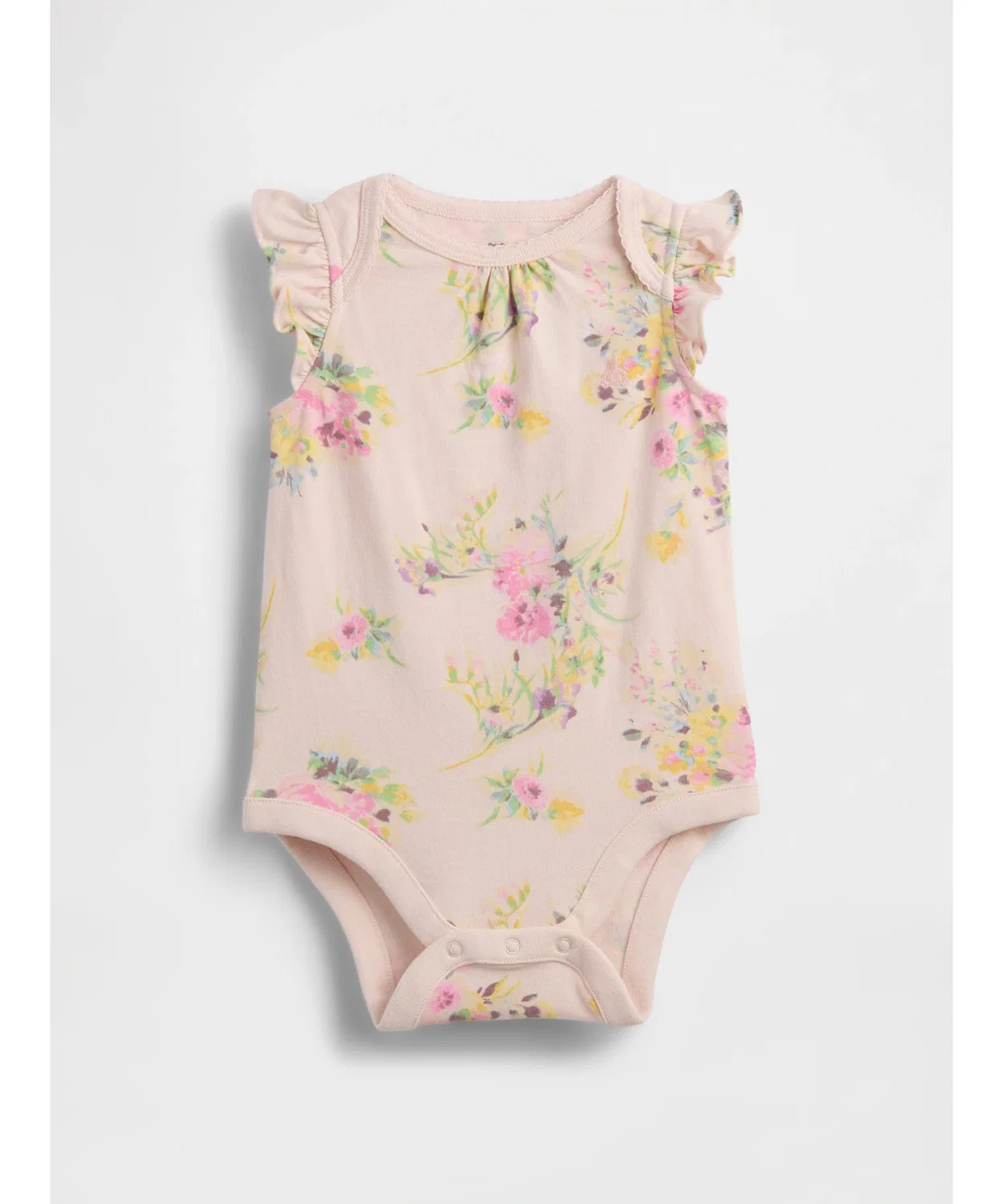 Боди-кимоно с флатер-рукавом Gap Organic Cotton Flutter Ruffle Sleeve Bodysuit розовый
