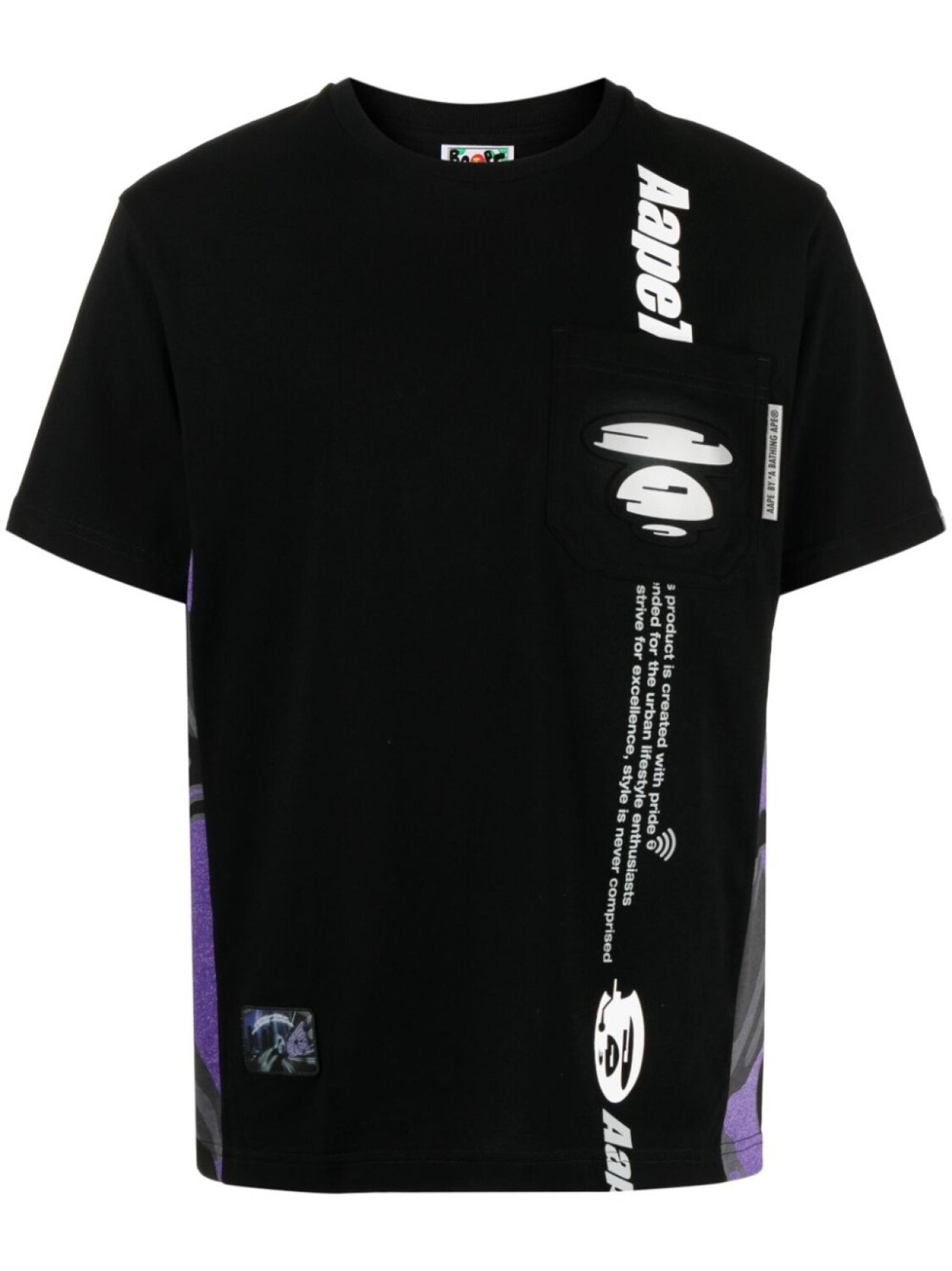 

AAPE BY *A BATHING APE футболка с графичным принтом, черный