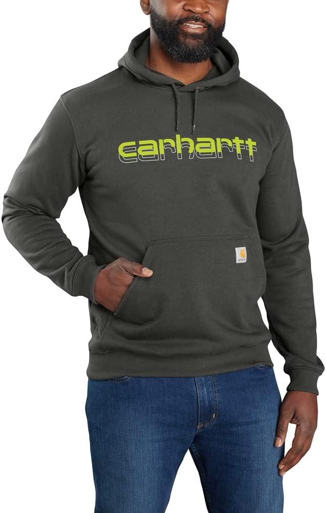

Толстовка Carhartt Men's Rain Defender Loose Fit Midweight Logo Graphic, Peat