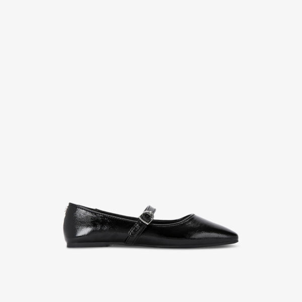 Балетки Nina из лакированной кожи с квадратным носком Kg Kurt Geiger, черный