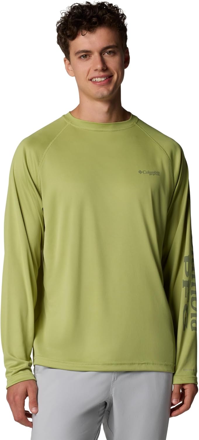 

Columbia мужская футболка с длинным рукавом Terminal Tackle PFG Statetriot, Pear/Cypress Logo