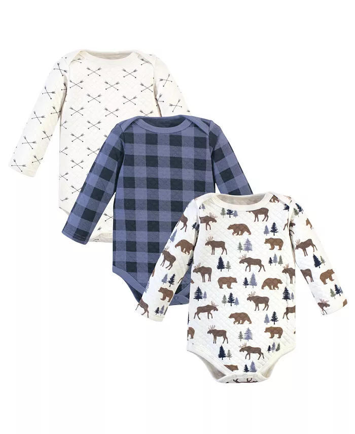 

Детские стеганые боди с длинным рукавом Hudson для мальчиков, 3 шт Hudson Baby, синий
