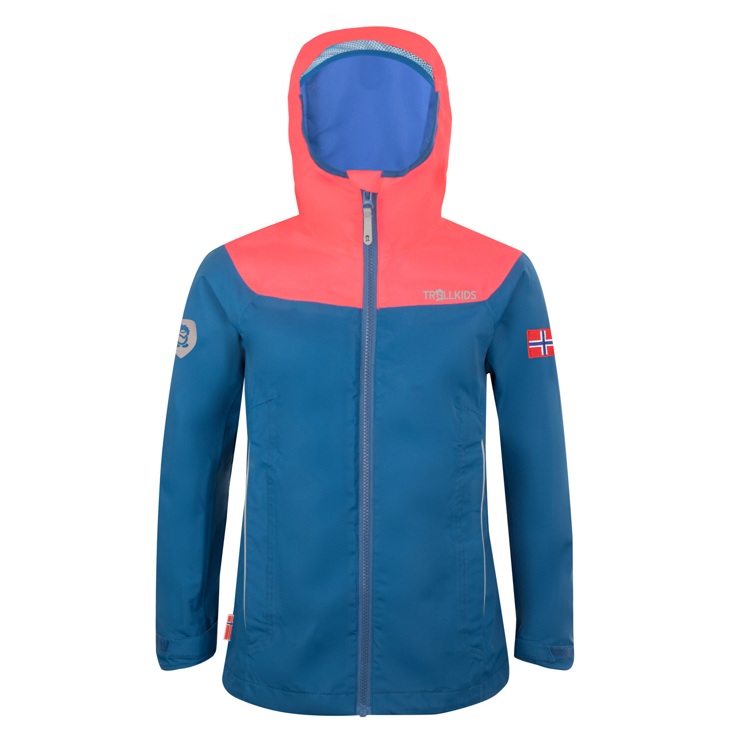 

Дождевик Trollkids Girls Bergen, цвет Midnight Blue/Coral
