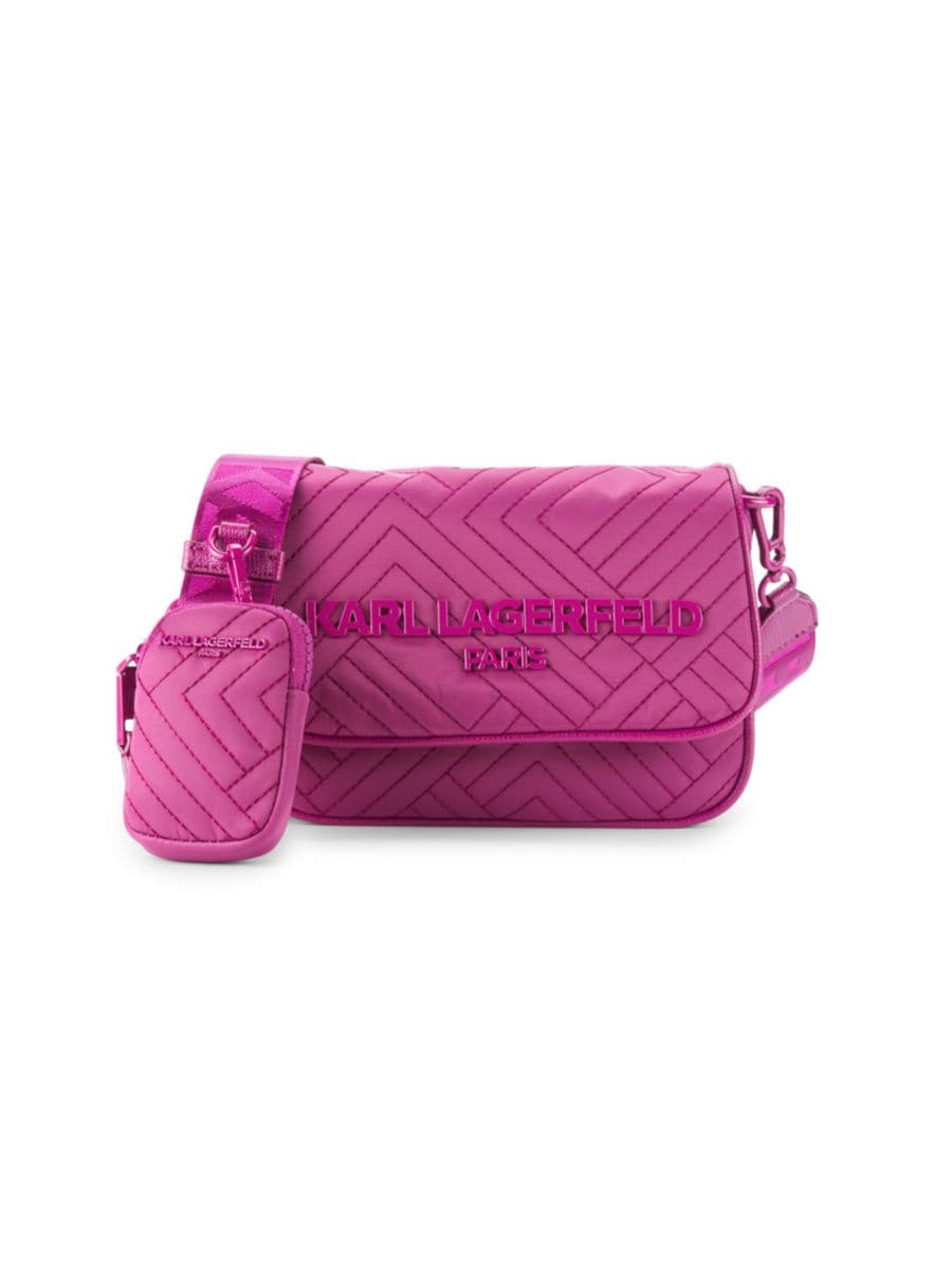 

Сумка через плечо Voyage Chevron Karl Lagerfeld Paris, цвет Dark Cactus Flower