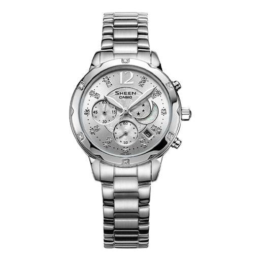 

Часы CASIO Female SHEEN Japan / South Korea Fashion Silver Analog, серебряный