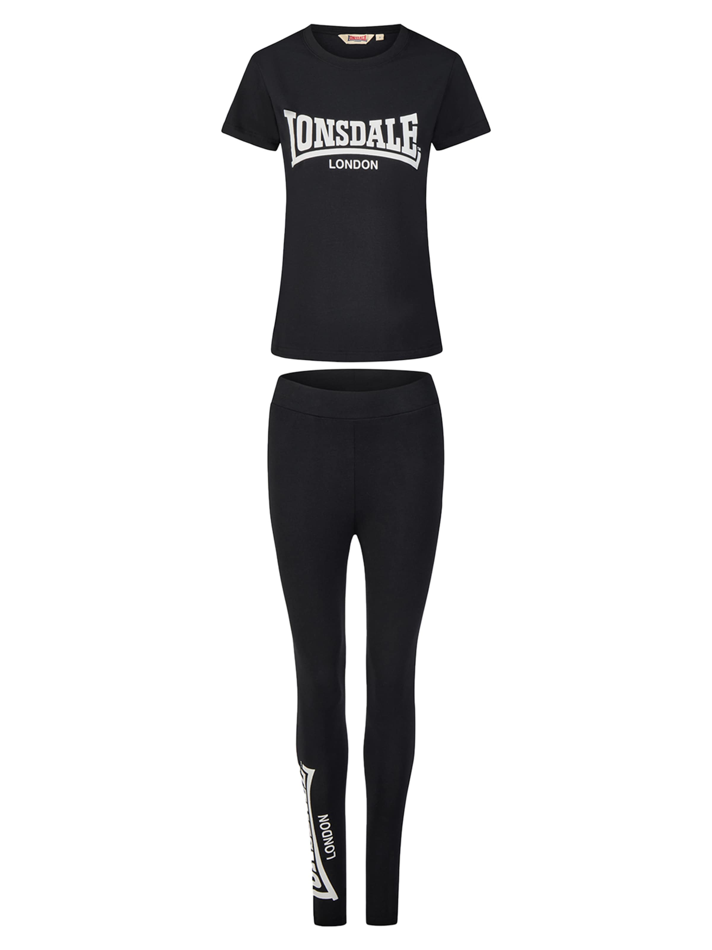 

LONSDALE Спортивный костюм 'Jupiner' в черном цвете