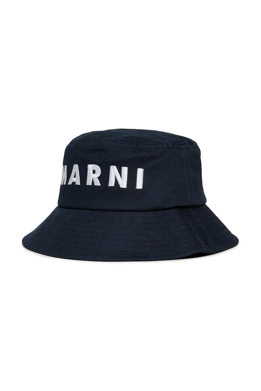 

Детская шапка из хлопка MF35B HAT Marni, темно-синий