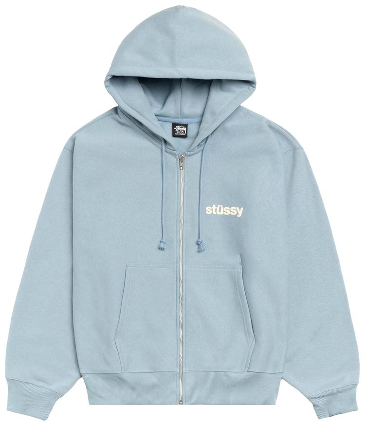 

Толстовка Stussy Built Tough на молнии, синий