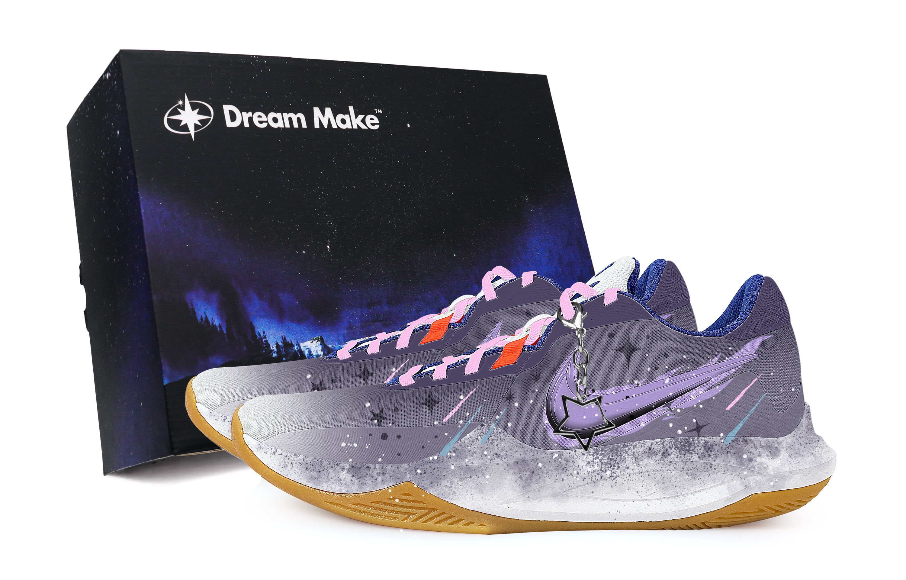 

Nike Баскетбольные кроссовки Precision 6 Starlight Purple Fantasy Black Box с противоскользящим износостойким верхом, мужские, темно-фиолетового цвета
