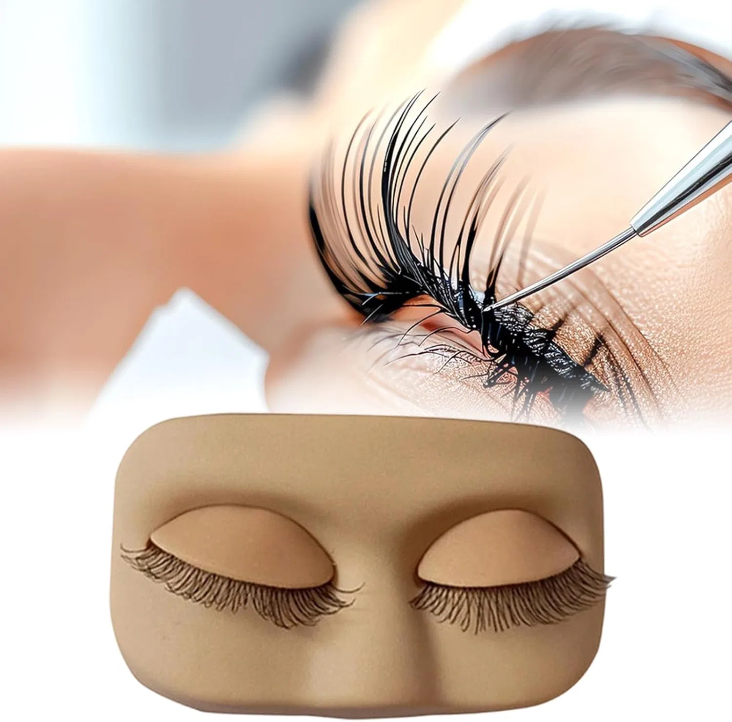 Манекен для наращивания ресниц из силикона, универсальный, 1 шт — фото 3