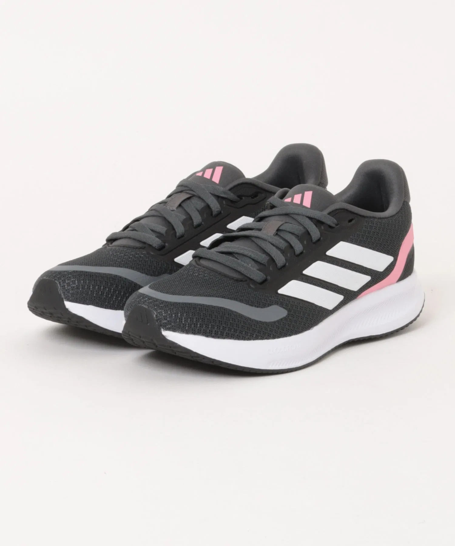 Женские кроссовки adidas COREFAITO 5.0J серые с розовым