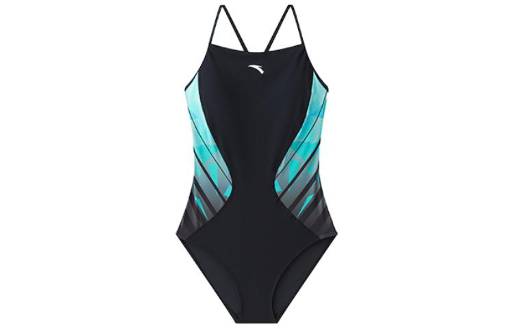 

Anta One Piece Swimsuit Women's, Базовый черный/Цветной блок зеленый/Цветной блок светло-зеленый