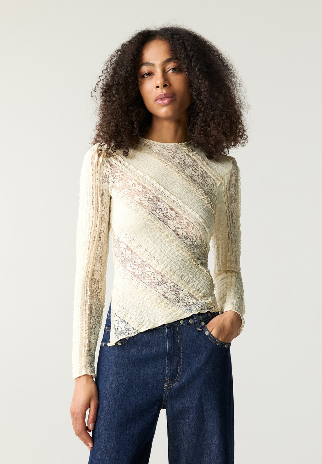

Блуза PULL&BEAR, бежевый