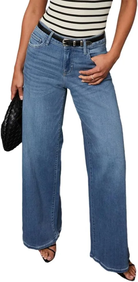 

Женские джинсы Wide Leg с эффектом потертости cffvdiz