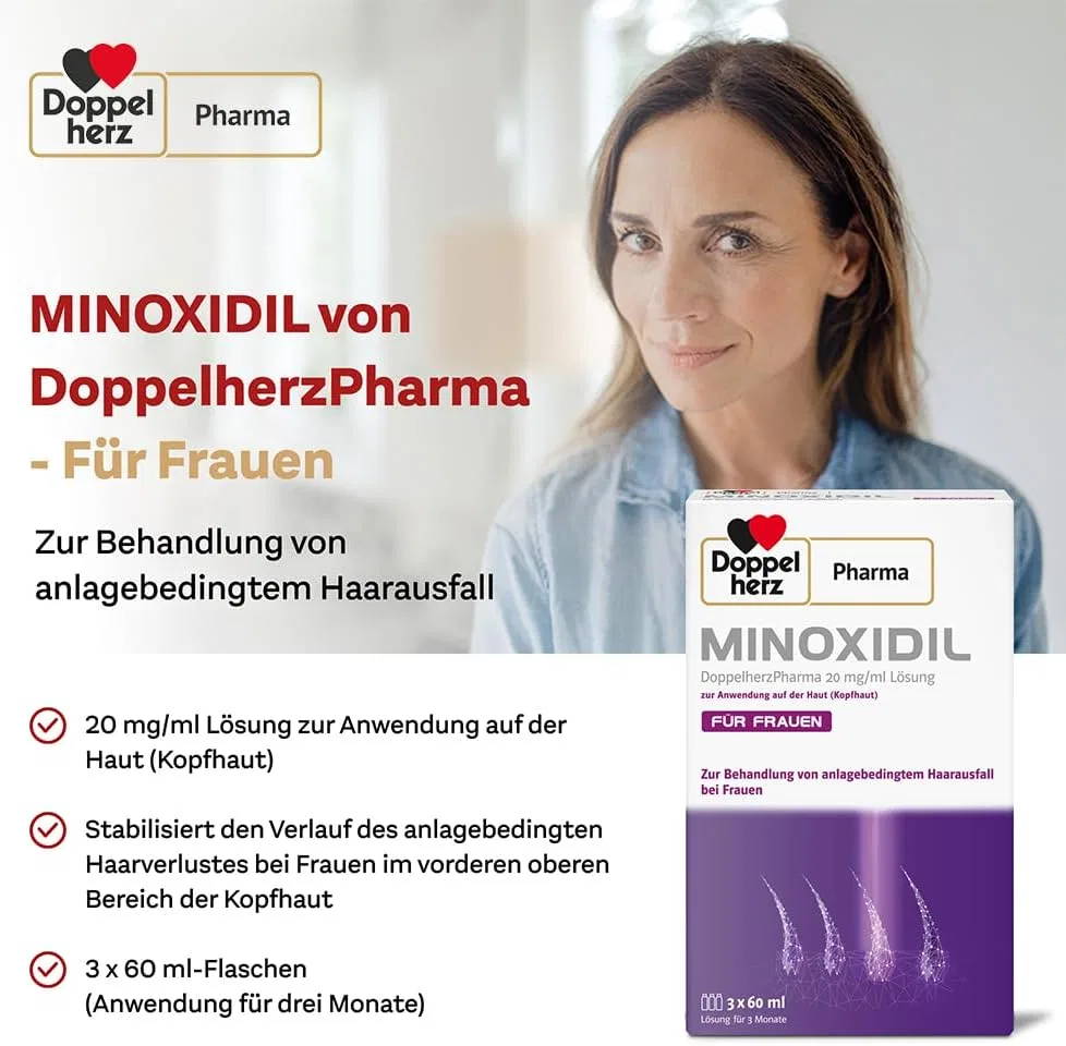 Раствор Minoxidil DoppelherzPharma 2% для лечения выпадения волос у женщин Doppelherz — фото 2