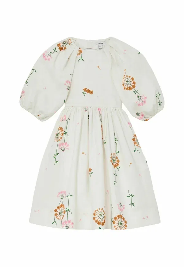 Платье-миди Mae floral print tie back midi dress day dress Reiss, мультипринт — фото 4
