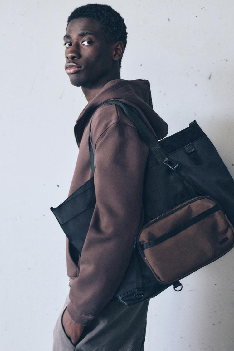 

Нейлоновая сумка через плечо Pull And Bear, коричневый