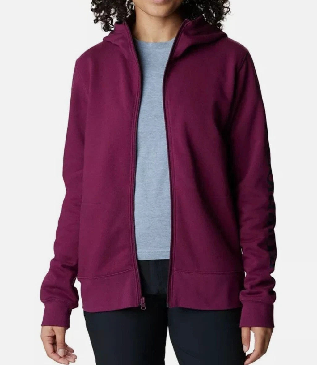 

Колумбия Трек 2 Худи женское марионберри хлопковое с принтом на молнии Columbia, красный