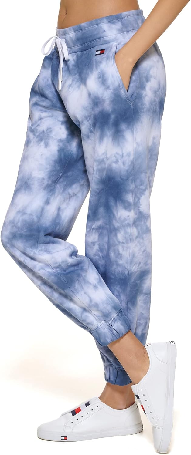 

Женские флисовые джоггеры Tommy Hilfiger с завязкой на поясе, Deep Blue