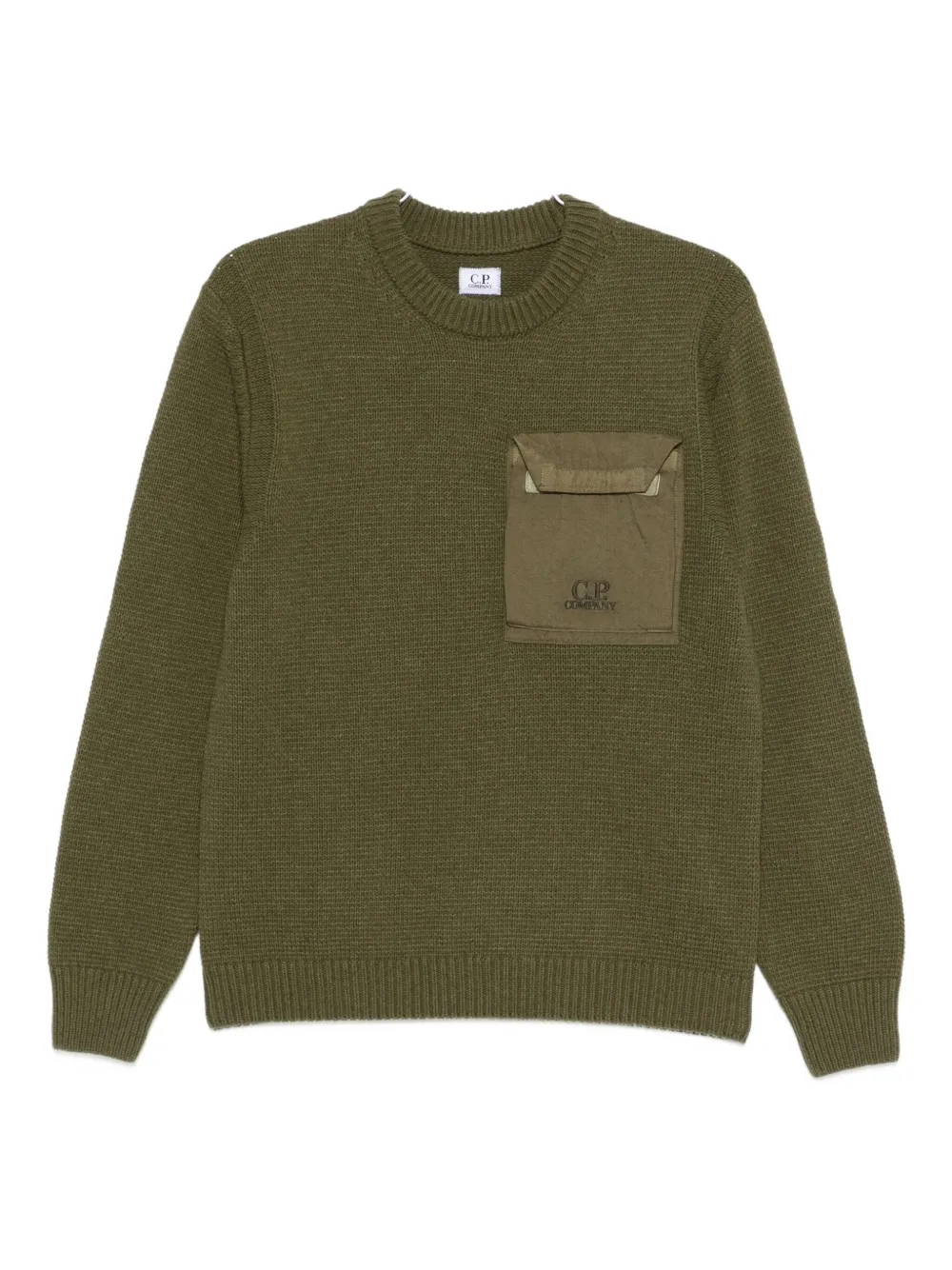 

Свитер с нагрудным карманом C.P. Company, зеленый