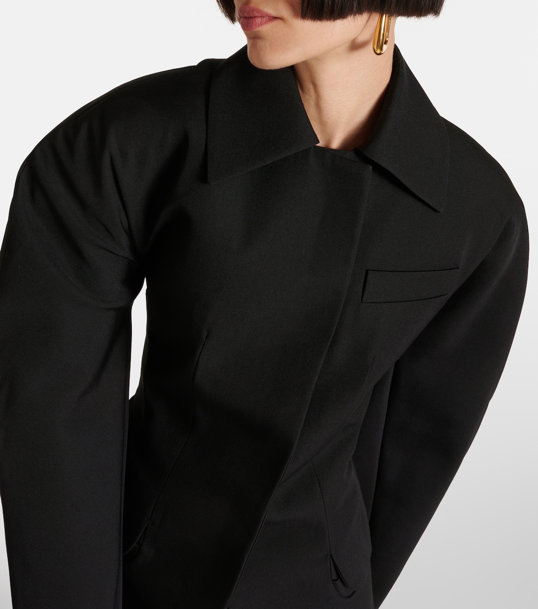 Куртка La Veste Castagna из натуральной шерсти Jacquemus, черный — фото 4