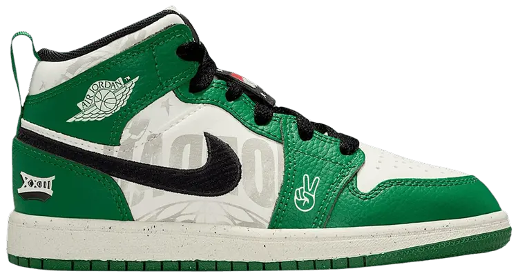 

Кроссовки Air Jordan 1 Mid SE PS, зеленый