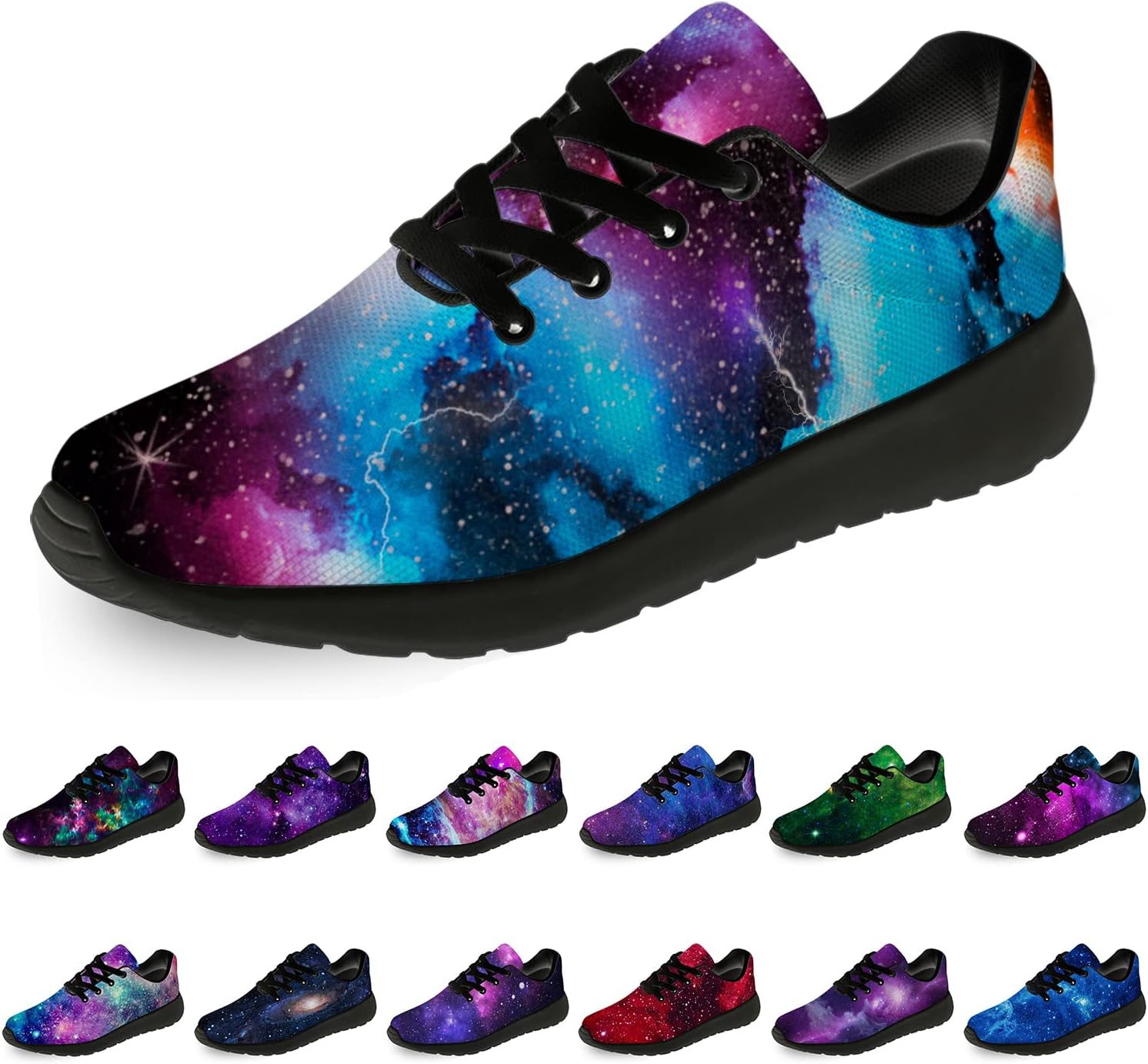 

Кроссовки Horethy Galaxy для женщин и мужчин, беговые кроссовки, дышащие кроссовки для ходьбы и тенниса, космические кроссовки, подарки, мультиколор