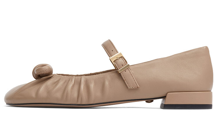 Туфли Мэри Джейн женские низкие телесные Charles&Keith